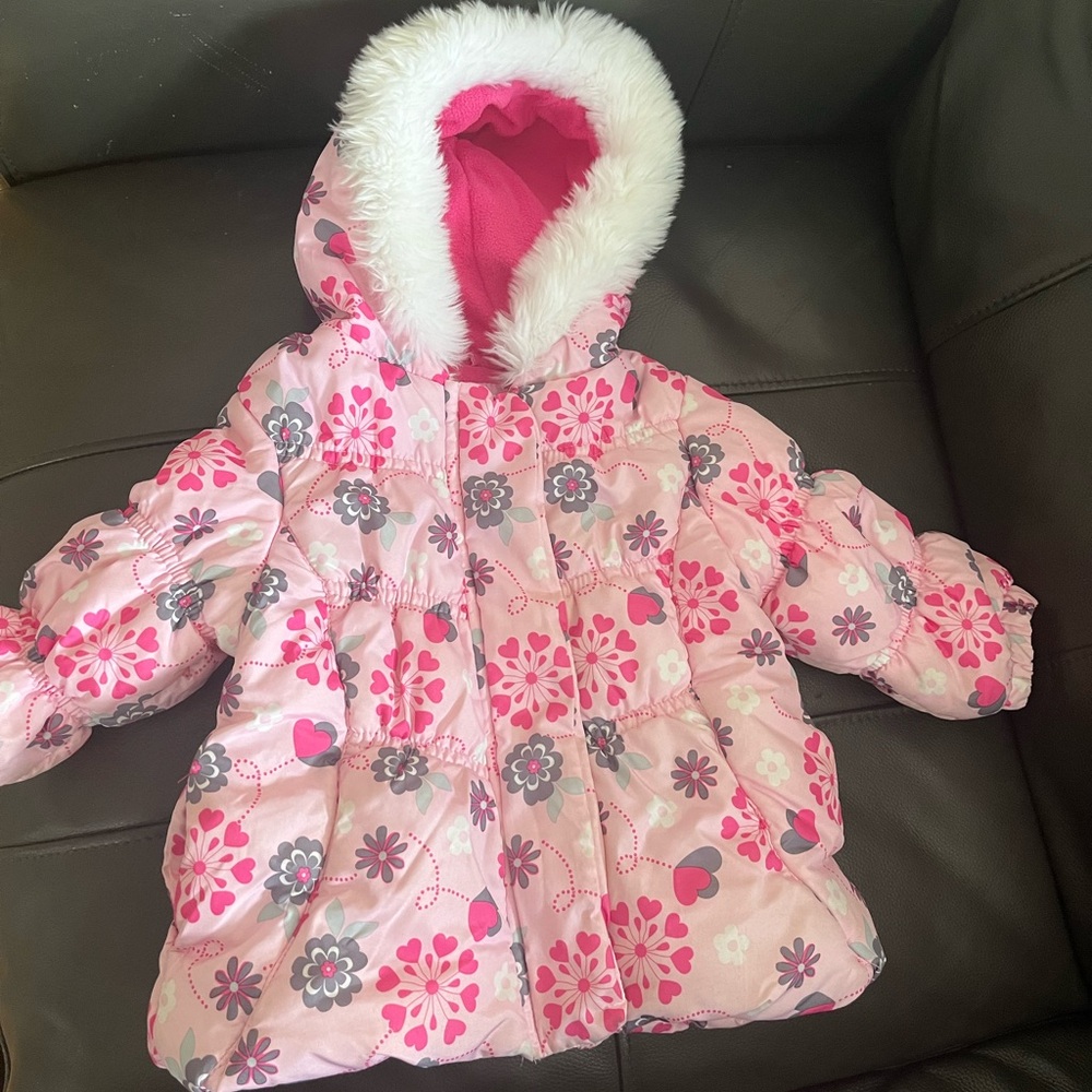 Coat London Fog Pink Hooded Coat